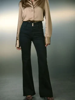 - High Rise Stretch Flare Jeans*Next Discount