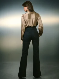 - High Rise Stretch Flare Jeans*Next Discount