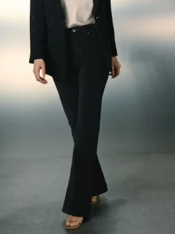 - High Rise Velvet Cord Flare Jeans*Next Discount