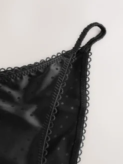 - High Shine Spot Tanga Knickers*Next