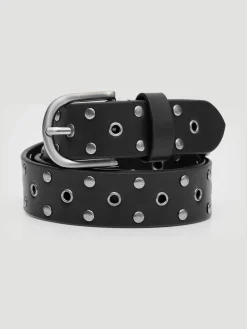 - Leather Studded Eyelet Belt*Hush Hot