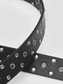 - Leather Studded Eyelet Belt*Hush Hot