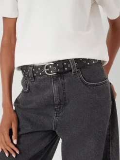 - Leather Studded Eyelet Belt*Hush Hot