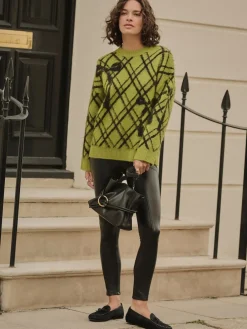 Zwart - Imitatieleren legging*Next Discount