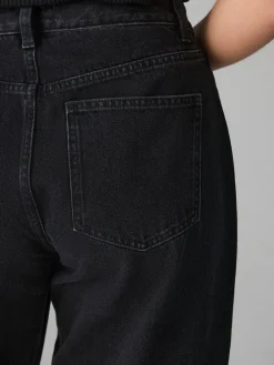 Zwart - Jeans met zandloperpasvorm en wijde pijpen*Next Discount