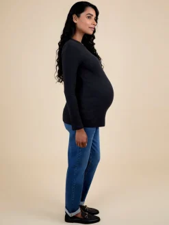 Zwart - 2-Pack Ribbed Maternity & Nursing Tops*Jojo Maman Bébé New