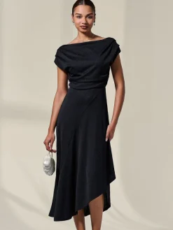 - Asymmetric Draped Midi Dress*Jolie Moi Sale