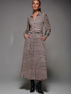 - Long Sleeve Pleated Jersey Maxi Dress*Jolie Moi Sale