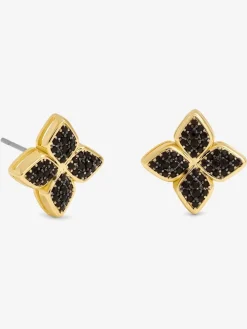 - Tone Crystal Clover Earrings*Jon Richard Outlet