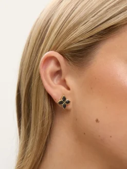 - Tone Crystal Clover Earrings*Jon Richard Outlet