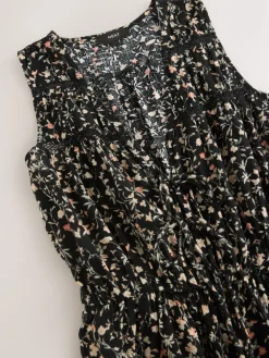 Zwart - Jumpsuit met wijduitlopende pijpen*Next Clearance