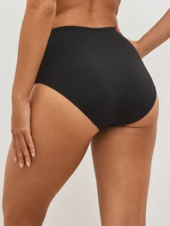 Zwart - Katoenen menstruatieslip voor medium vloeien*Next