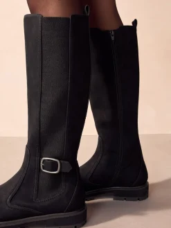 - Kniehoge Chelsea Boots met gesp*Next Clearance