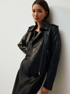 Zwart - Kunstleren bikerjack*Next Hot