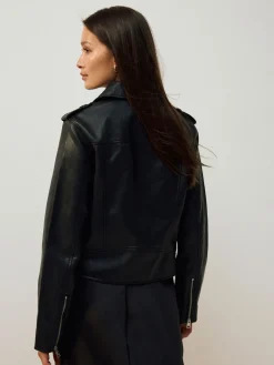 Zwart - Kunstleren bikerjack*Next Hot