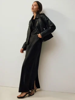 Zwart - Kunstleren bikerjack*Next Hot