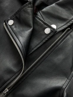 Zwart - Kunstleren bikerjack*Next Hot