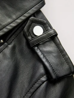 Zwart - Kunstleren bikerjack*Next Hot