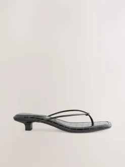 Zwart - Lage hakken met vierkante neus*Next Discount