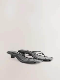 Zwart - Lage hakken met vierkante neus*Next Discount