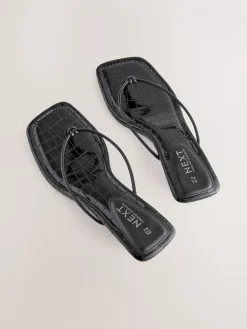 Zwart - Lage hakken met vierkante neus*Next Discount