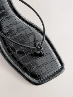 Zwart - Lage hakken met vierkante neus*Next Discount