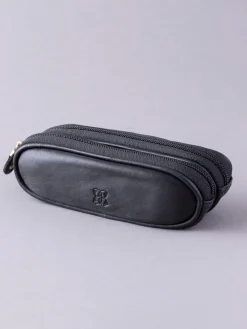 Zwart - dubbele brillenkoker*Lakeland Leather