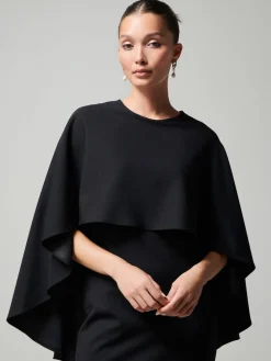 Zwart - Lange jurk met cape*Next Best