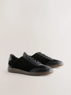 Zwart - Leather Brogue Lace Up Trainers*Next