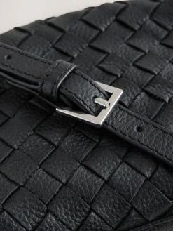 Zwart - Leather Weave Camera Bag*Next Online