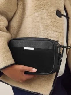 Zwart - Leren cameratas*Next