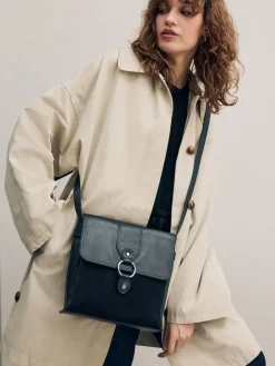 Zwart - Leren messenger-tas met vak*Next Sale