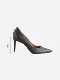 Zwart - Leren mid-court pumps*Next Sale