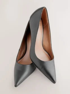 Zwart - Leren mid-court pumps*Next Sale