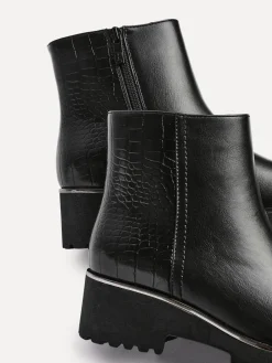 - Navigate Croc Mix Wedge Ankle Boots*Linzi Discount