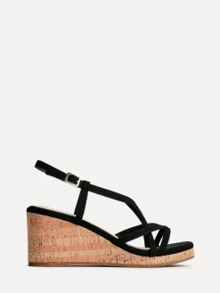 - Safiya Strappy Wedges Sandals With Wrap Around Ankle Strap*Linzi Discount