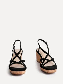 - Safiya Strappy Wedges Sandals With Wrap Around Ankle Strap*Linzi Discount
