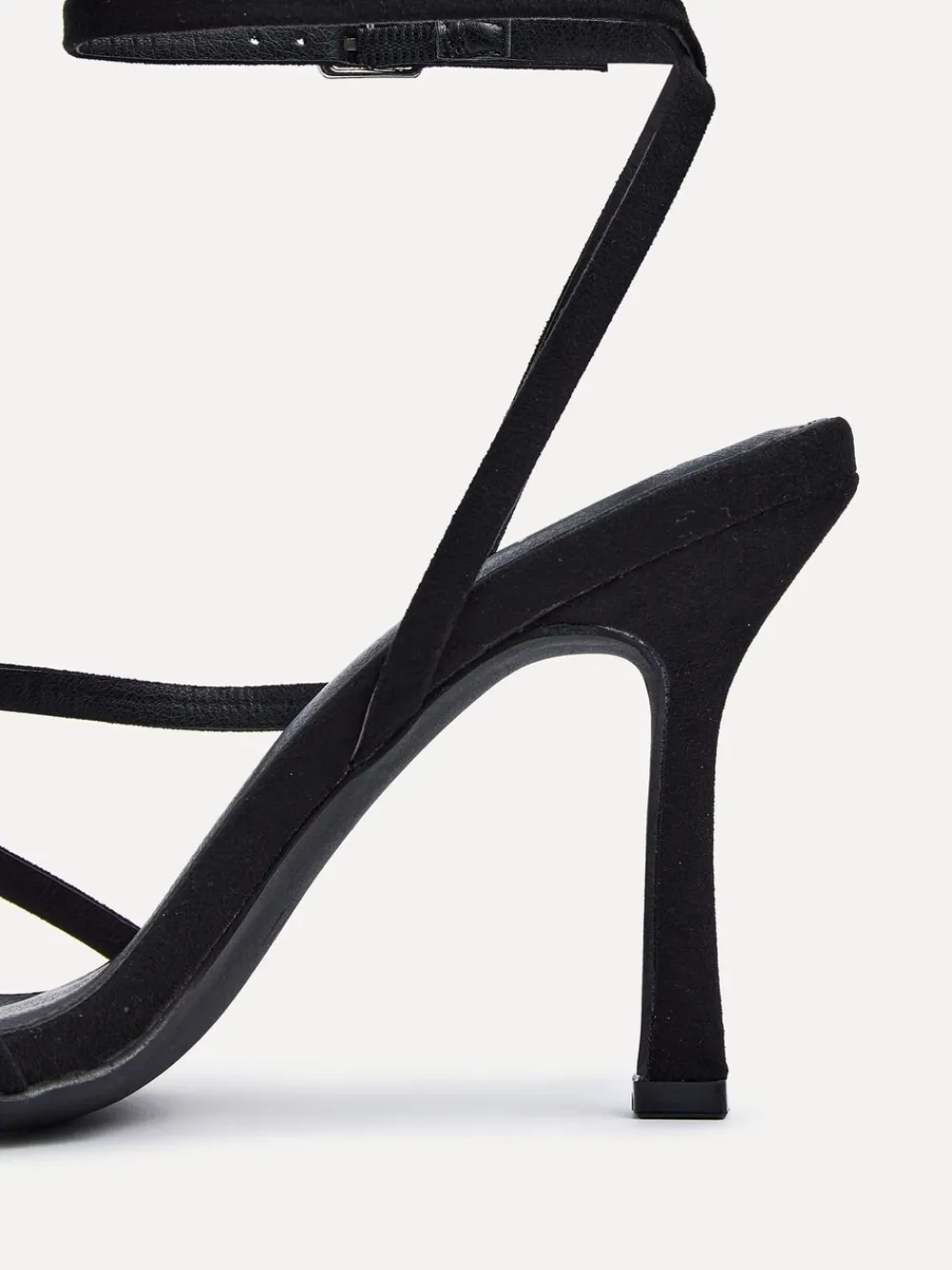 Zwart - Scarlett sandalen met bandjes, hak en enkelbandje*Linzi Outlet