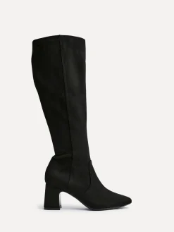 - Slate Stretch Knee High Block Heel Boots*Linzi Best