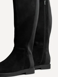 - Wide Fit Steel High Leg Boots With Stretch Panel*Linzi Discount