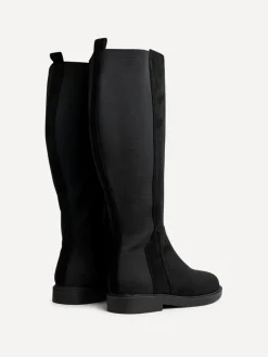 - Wide Fit Steel High Leg Boots With Stretch Panel*Linzi Discount