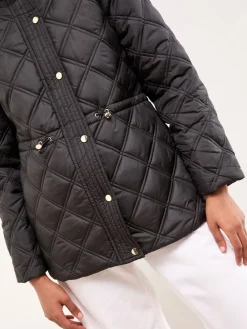 - - Korte gewatteerde jas met trechterkraag*Lipsy Best