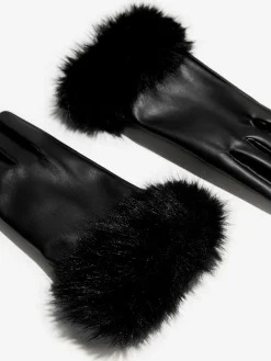 - Faux Fur Leather Look Gloves*Lipsy New