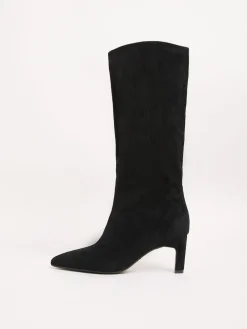 - Faux Leather Knee High Low Kitten Heel Boots*Lipsy