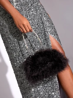 - Feather Top Handle Clutch Bag*Lipsy Clearance