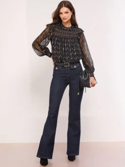 - Gold Sparkle Smock Top*Lipsy Outlet