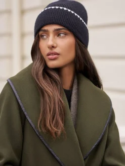 - Whipstitch Trim Beanie Hat*Lipsy Online