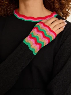 - - Gebreide trui met golvende regenboogstrepen*Love & Roses Sale