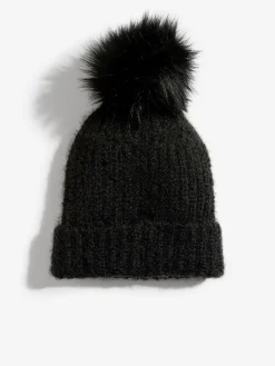 Zwart - Cosy Pom Hat*Love & Roses Online
