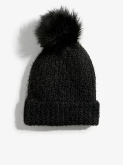 Zwart - Cosy Pom Hat*Love & Roses Online